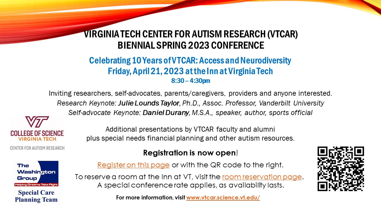 VT Autism Clinic and CAR Biennial Spring Conference 2023