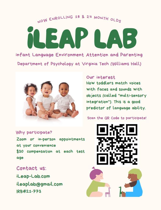 iLeap Lab Toddler Study 2025 with QR