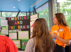 5th grade student learning about emotions and the brain at "Flip the Fair"
